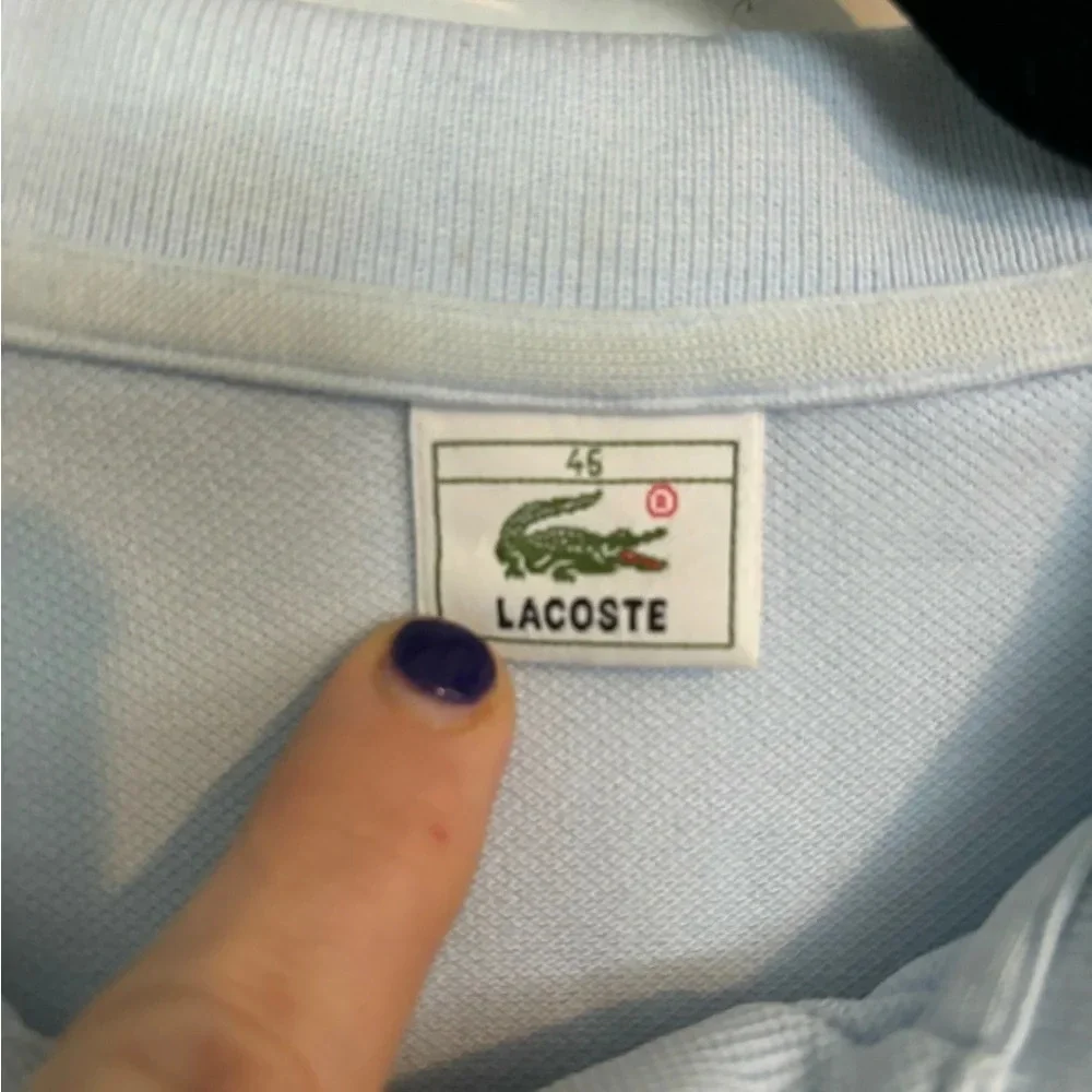 Lacoste Mens Size 46 (Large) Polo Light Blue Golf De‎ Chantaco Saint-Jean-de-Luz